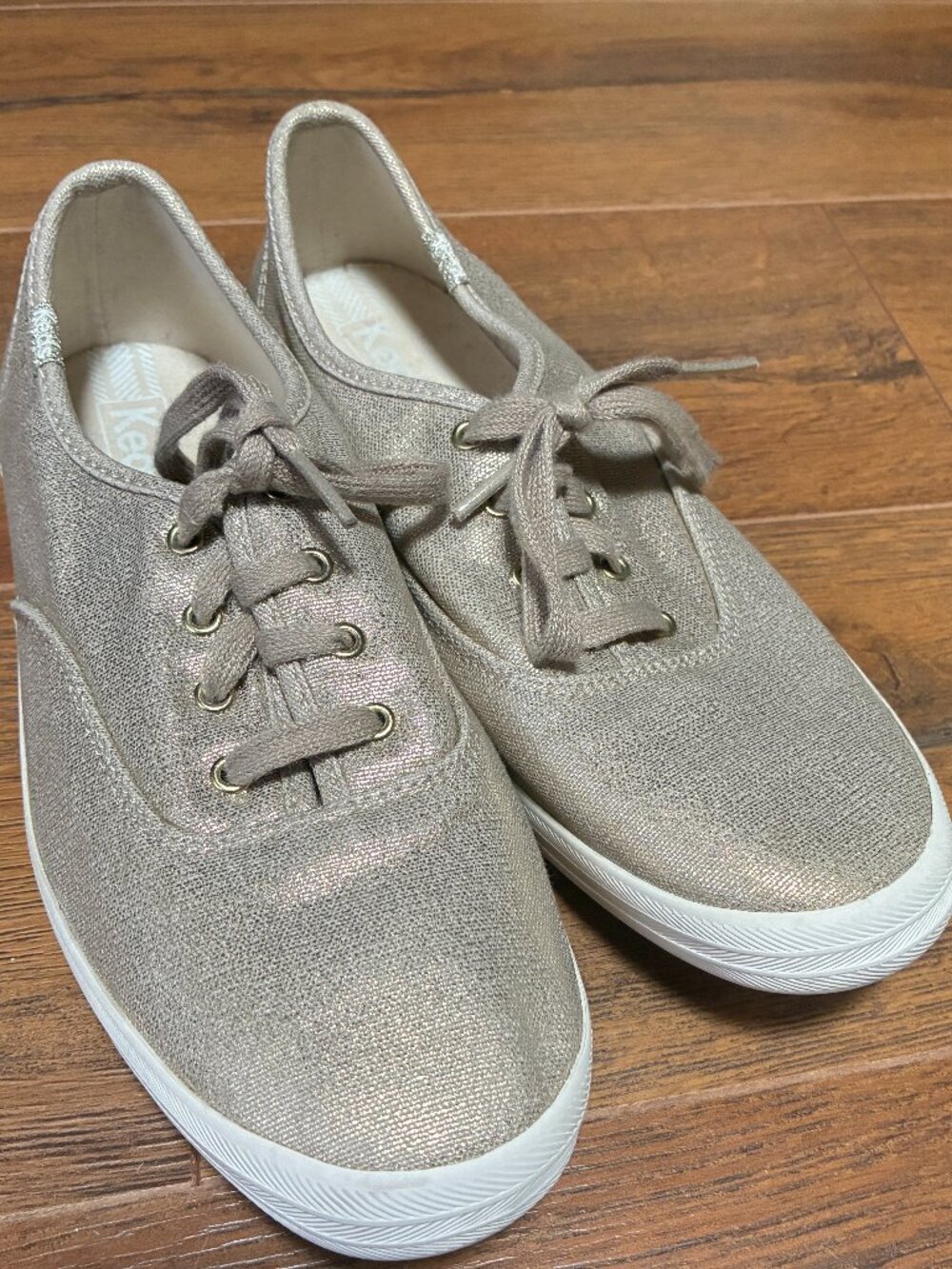 Keds Women's Champion Matte Brushed Metallic Gold Bronze Sneakers size 9 Comfort
